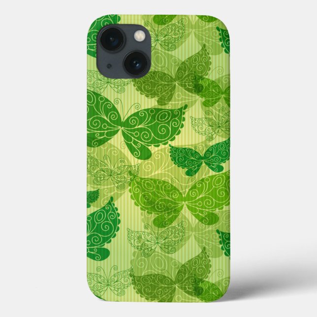 Coques Case-Mate iPhone Motif de vert de ressort (Verso)