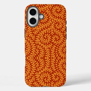 Coque Pour iPhone 16 Plus Motif de vigne feuillue jaune doré