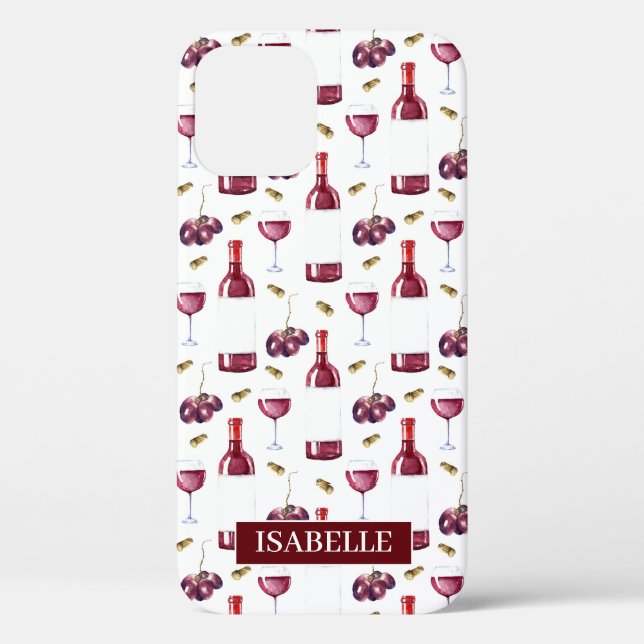 Coques Case-Mate iPhone Motif de vin rouge (Verso)