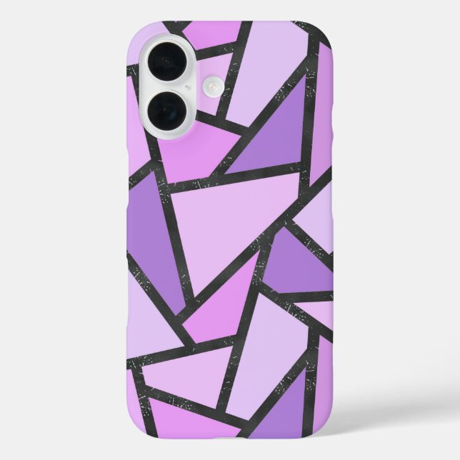 Coques Case-Mate iPhone Motif de vitrail aux nuances de lilas (Verso)