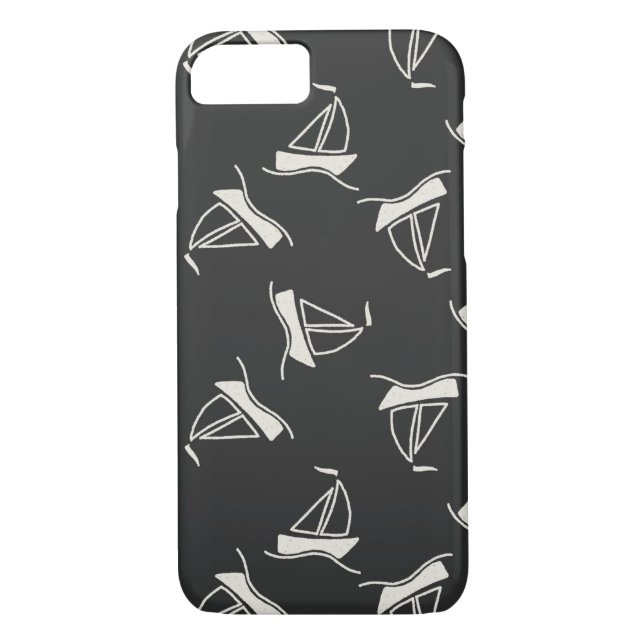 Coques Case-Mate iPhone Motif de voilier de griffonnage (Dos)