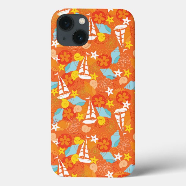 Coques Case-Mate iPhone Motif de voilier tropical (Verso)