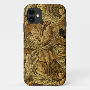 Coque iPhone 11 Motif de William Morris de feuille d'automne
