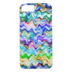 Coque Case-Mate Pour iPhone Motif de zigzag onduleux multicolore frais