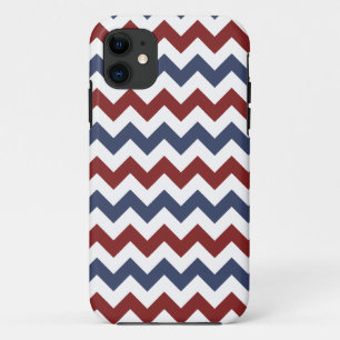 Etui iPhone Case-Mate Motif de zigzag rouge et bleu