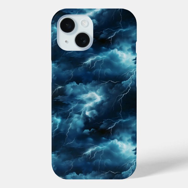 Coques Case-Mate iPhone Motif d'éclairs de tempête (Verso)