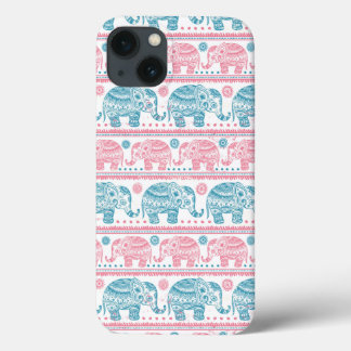 Case-Mate iPhone Case Motif d'éléphants ethniques rose et Turquoise