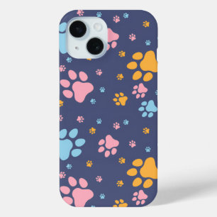 Coque Case-Mate iPhone Motif d'empreintes de pattes d'animaux colorés