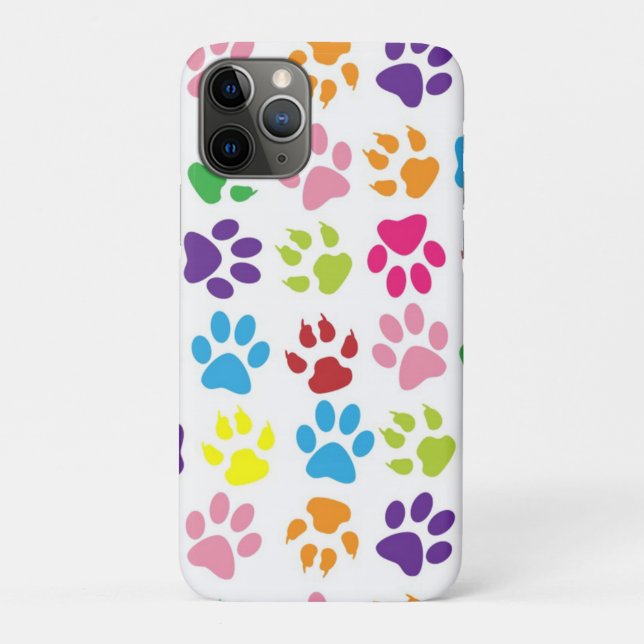 Coques Case-Mate iPhone Motif d'empreintes de pattes d'animaux de compagni (Dos)