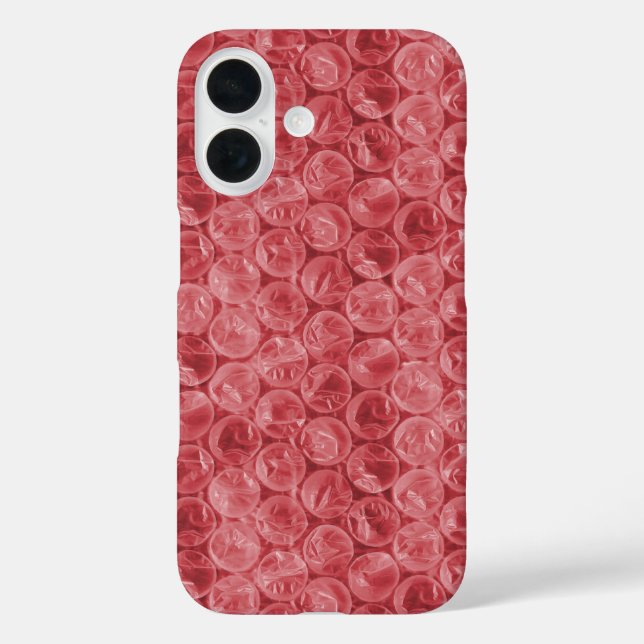 Coques Case-Mate iPhone Motif d'enveloppement de bulle rouge (Verso)