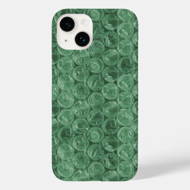 Coques Case-Mate iPhone Motif d'enveloppement de bulle verte (Verso)