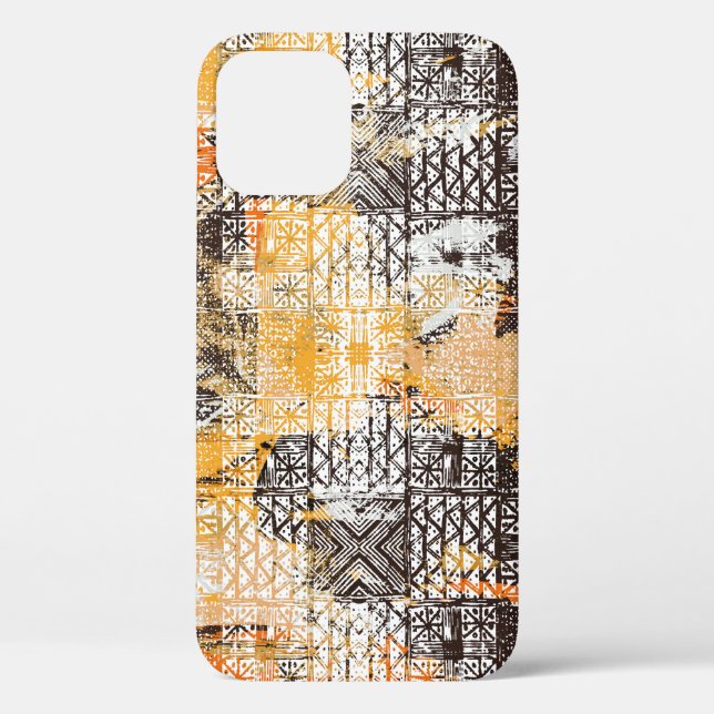 Coques Case-Mate iPhone Motif déprimé de la tribu Boho géométrique (Verso)