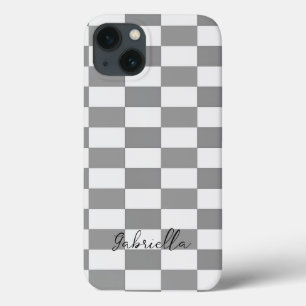 Case-Mate iPhone Case Motif des blocs de contrôle gris de nom personnali