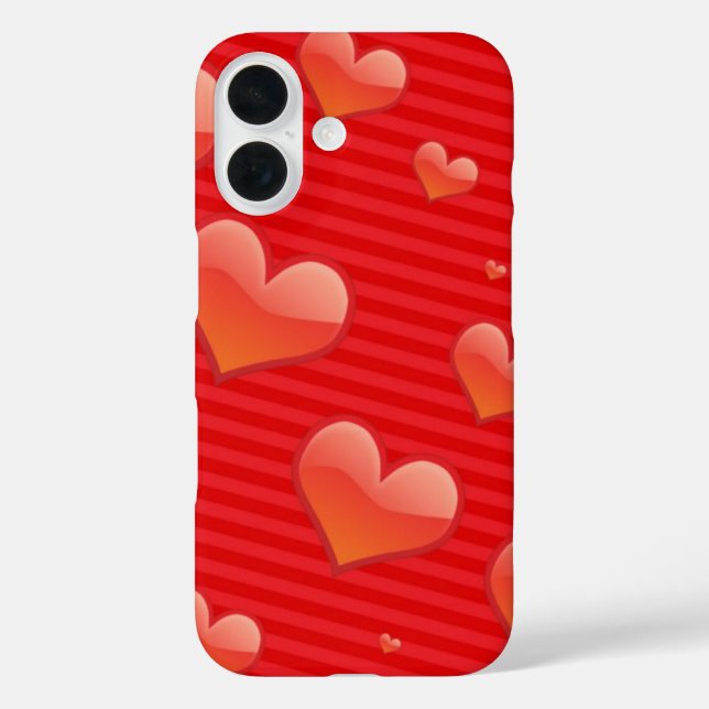 Coques Case-Mate iPhone Motif Des Coeurs, Coeurs Rouges, Amour (Verso)