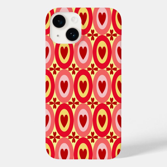 Coques Case-Mate iPhone Motif des Coeurs Ovales (Verso)