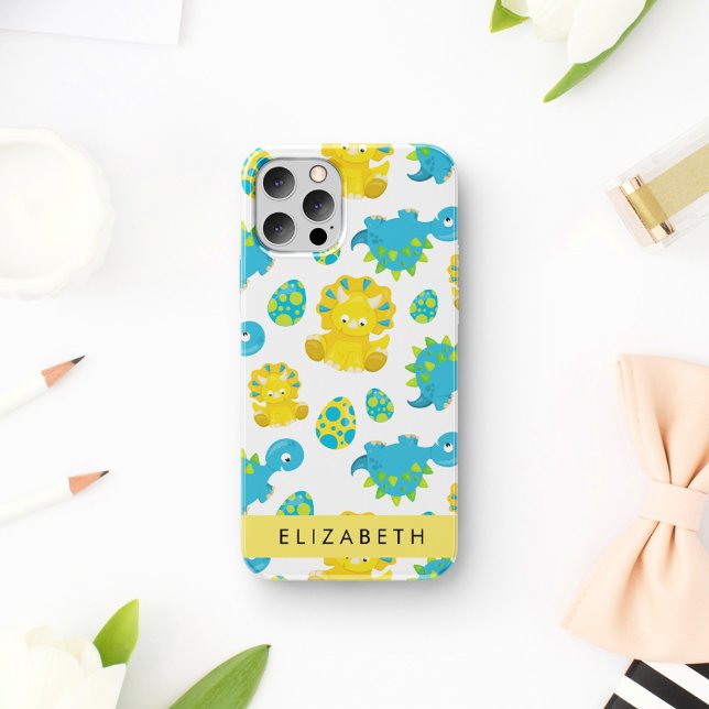 Coques Case-Mate iPhone Motif Des Dinosaures, Dinosaures Mignons, Votre No (Créateur téléchargé)