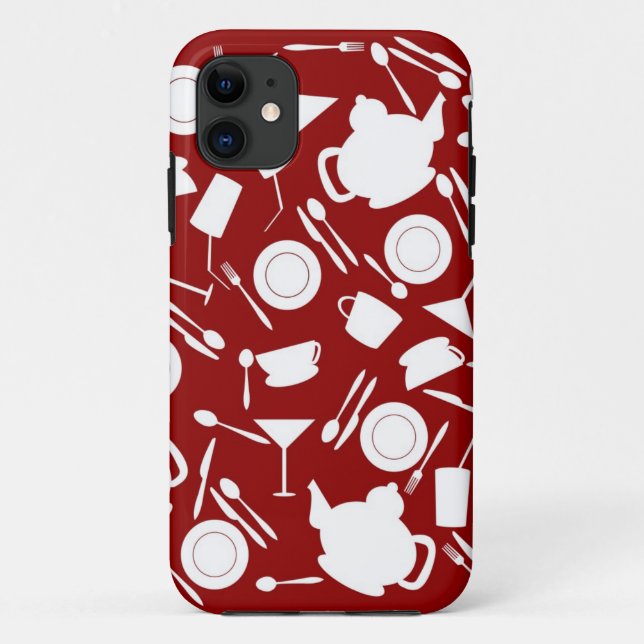 Coques Case-Mate iPhone Motif des éléments de cuisine (Dos)