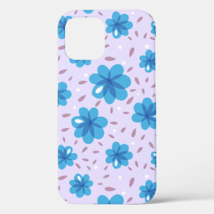 Coque iPhone 12 Pro Motif des fleurs bleues douces