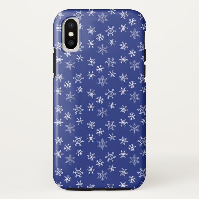 Coques Case-Mate iPhone Motif des flocons blancs (Dos)