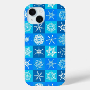 Coque Case-Mate iPhone Motif des flocons bleus