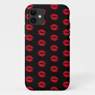 Case-Mate iPhone Case Motif des lèvres de baisers rouges