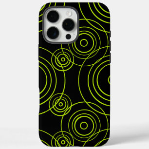 Coque iPhone 16 Pro Max Motif des ondulations de pluie verte de chaux