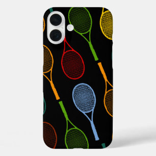 Coque Pour iPhone 16 Plus motif des raquettes de tennis colorées