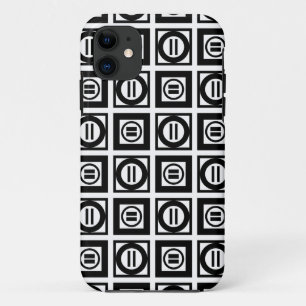 Coque Case-Mate iPhone Motif des signes géométriques noir et blanc