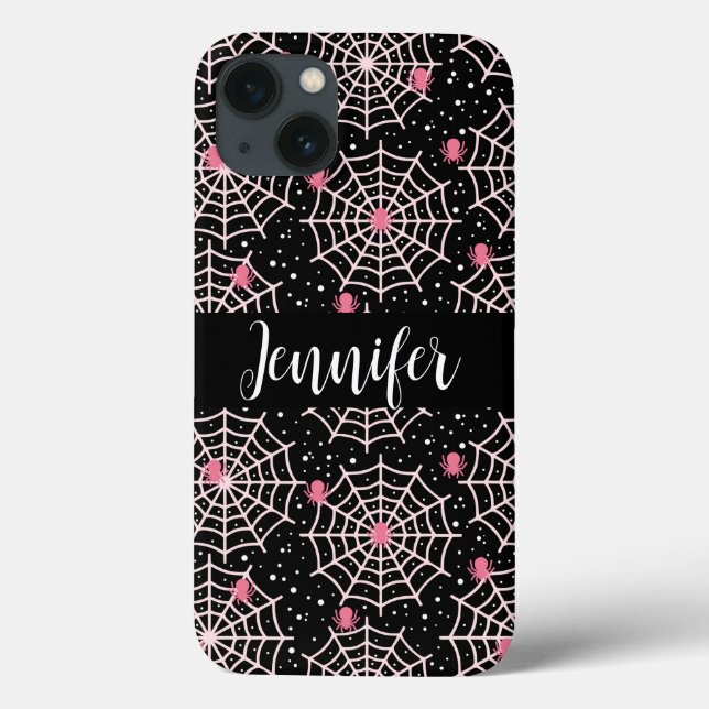 Coques Case-Mate iPhone Motif des toiles d'Halloween et araignées (Verso)