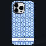 Coque Case-Mate iPhone Motif des yeux mal doux Nom bleu grec Amulet<br><div class="desc">Protégez-vous contre le mal avec notre étui de téléphone oculaire usagé, élégant et protecteur. Ce boîtier de téléphone personnalisé est doté d'un beau motif mauvais aux couleurs pastel bleu, ainsi que de votre nom personnalisé dans une police élégante. C'est la façon idéale d'ajouter une touche de personnalité à votre téléphone...</div>