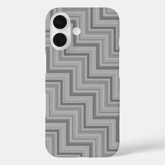 Coques Case-Mate iPhone Motif d'escalier à rayures grises (Verso)
