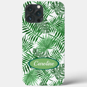 Coque Case-Mate iPhone Motif d'été Tropical Feuille Green Palm personnali