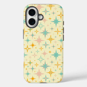 Coque Pour iPhone 16 Motif d'étoiles rétro colorées