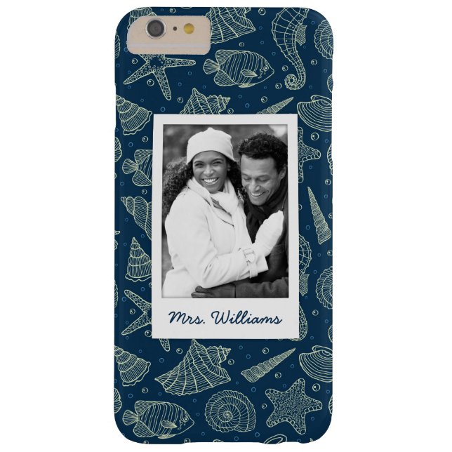 Coques Case-Mate iPhone Motif | d'habitants d'océan votre photo et nom (Dos)