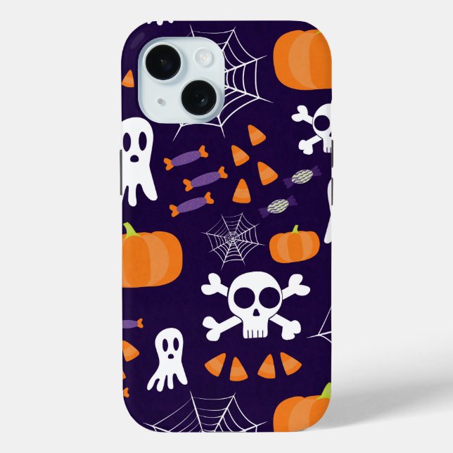 Coques Case-Mate iPhone Motif d'Halloween amusant (Verso)