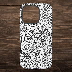 Coque iPhone 16 Pro Motif d'Halloween Black and White Spider