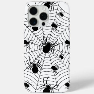 Coque Case-Mate iPhone Motif d'Halloween Black White araignées