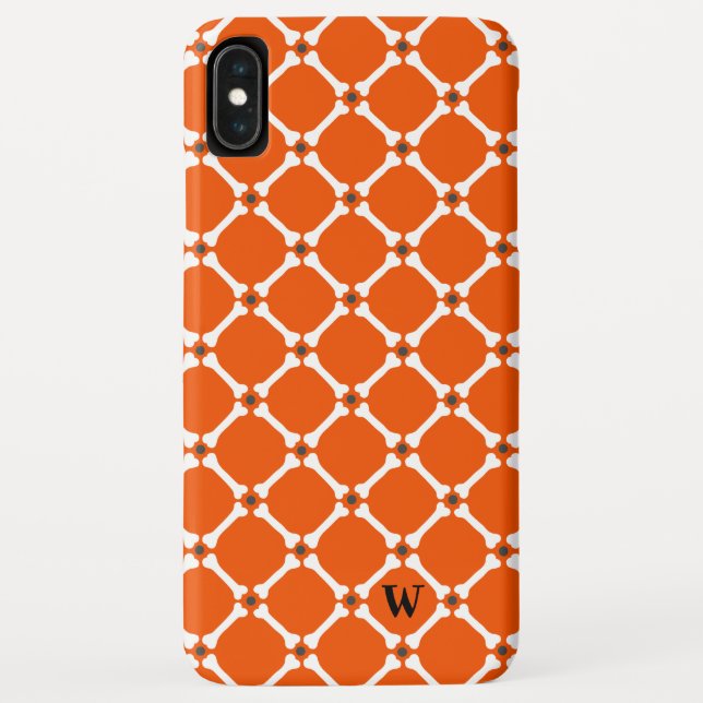 Coques Case-Mate iPhone Motif d'Halloween Monogram Bones (Dos)