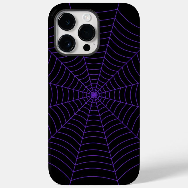 Coques Case-Mate iPhone Motif d'Halloween noir et violet (Verso)