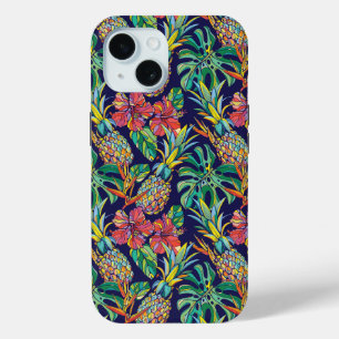 Coque Case-Mate iPhone Motif d'hibiscus à ananas tropicaux