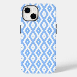 Coque Case-Mate iPhone Motif diamant bleu et blanc