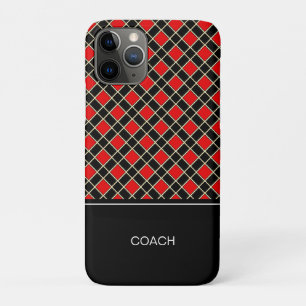 Case-Mate iPhone Case Motif diamant en noir et rouge