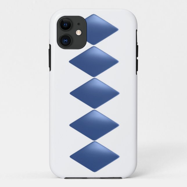 Coques Case-Mate iPhone Motif diamant flottant bleu (Dos)