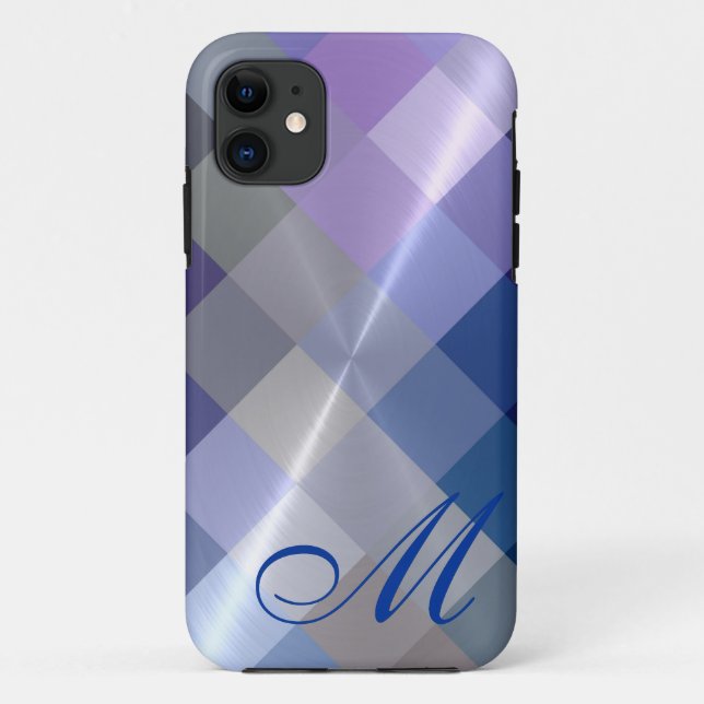 Coques Case-Mate iPhone Motif diamant métallique et monogramme 5 (Dos)