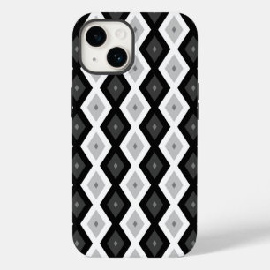 Coque Case-Mate iPhone Motif diamant noir, blanc et gris