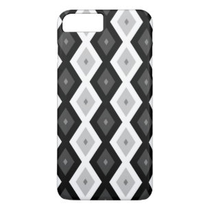 Case-Mate iPhone Case Motif diamant noir, blanc et gris