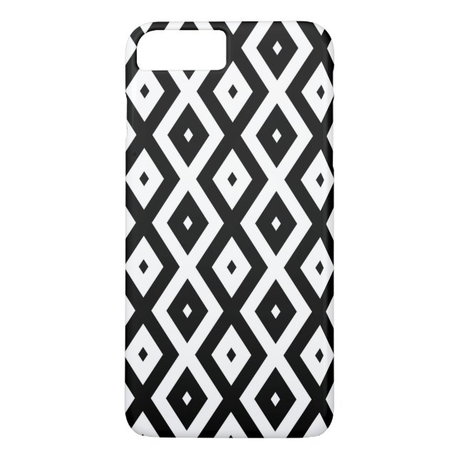 Coques Case-Mate iPhone Motif diamant noir et blanc (Dos)