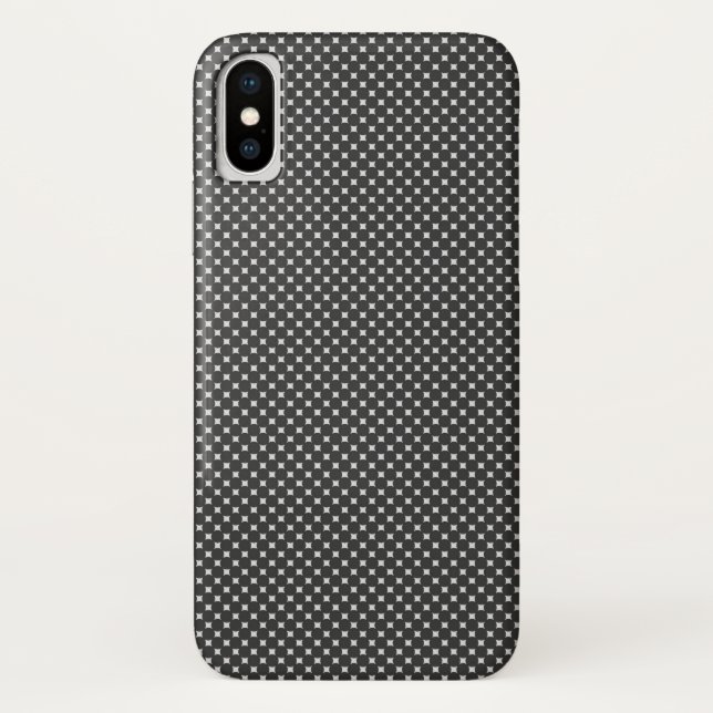 Coques Case-Mate iPhone Motif diamant noir et blanc (Dos)