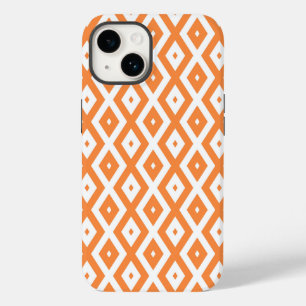 Coque Case-Mate iPhone Motif diamant orange et blanc