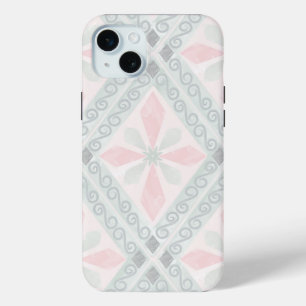 Coque Case-Mate iPhone Motif diamant pastel vert et rose